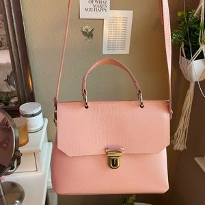 Vitalie Burlacu light pink purse with detachable cross body strap